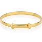 Gold Personalized Baptism Baby Bangle — My First Diamond