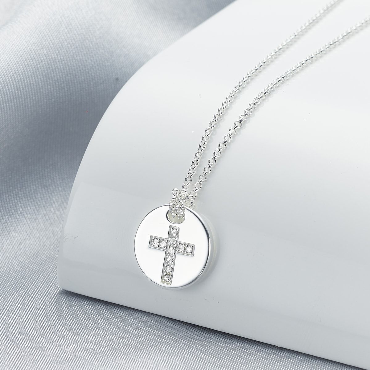 Personalized Angel of Mine Cross Necklace | Molly B London | First ...
