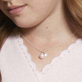 Stellar PavÃ© Diamond & Pearl Necklace